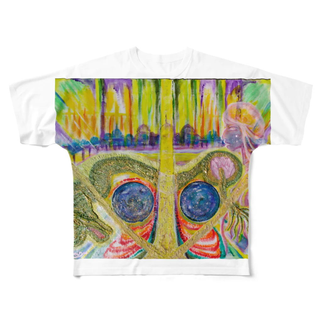 Dragon Galleryの光と祈り All-Over Print T-Shirt