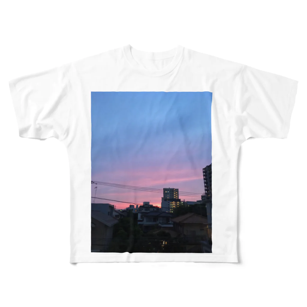 okimekkの夕暮れ フルグラフィックTシャツ