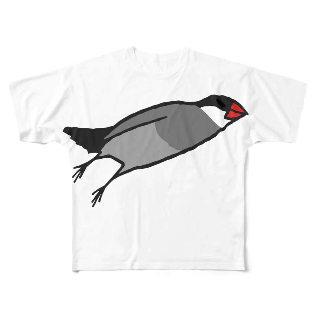 243のミサイル文鳥　桜文鳥 All-Over Print T-Shirt