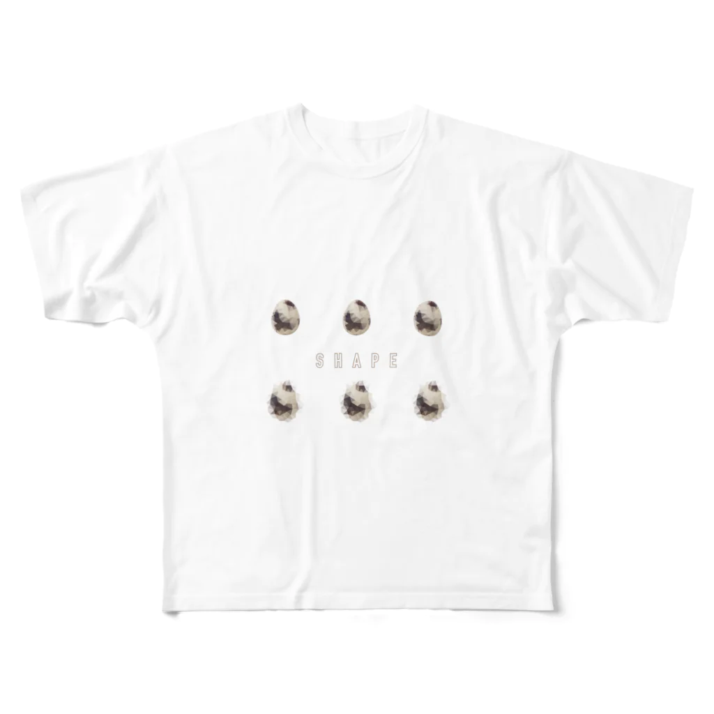 kiriのeggs フルグラフィックTシャツ