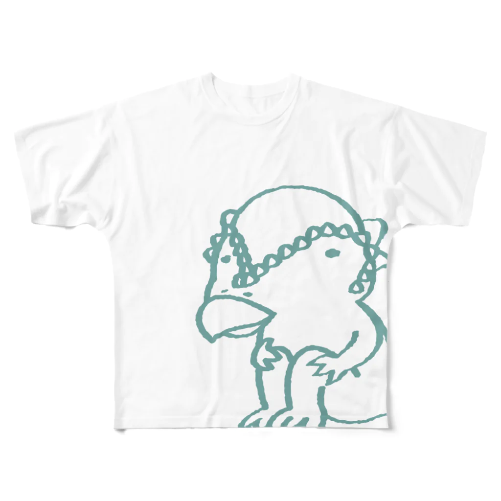 OSUWARe:のパキケファロサウルスさん All-Over Print T-Shirt