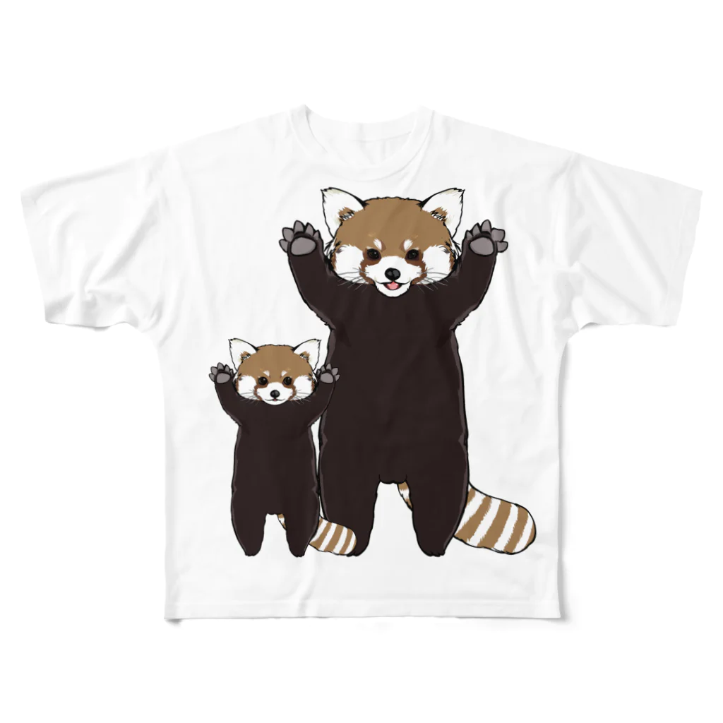 かざあなのレッサーパンダ息子も参戦 All-Over Print T-Shirt