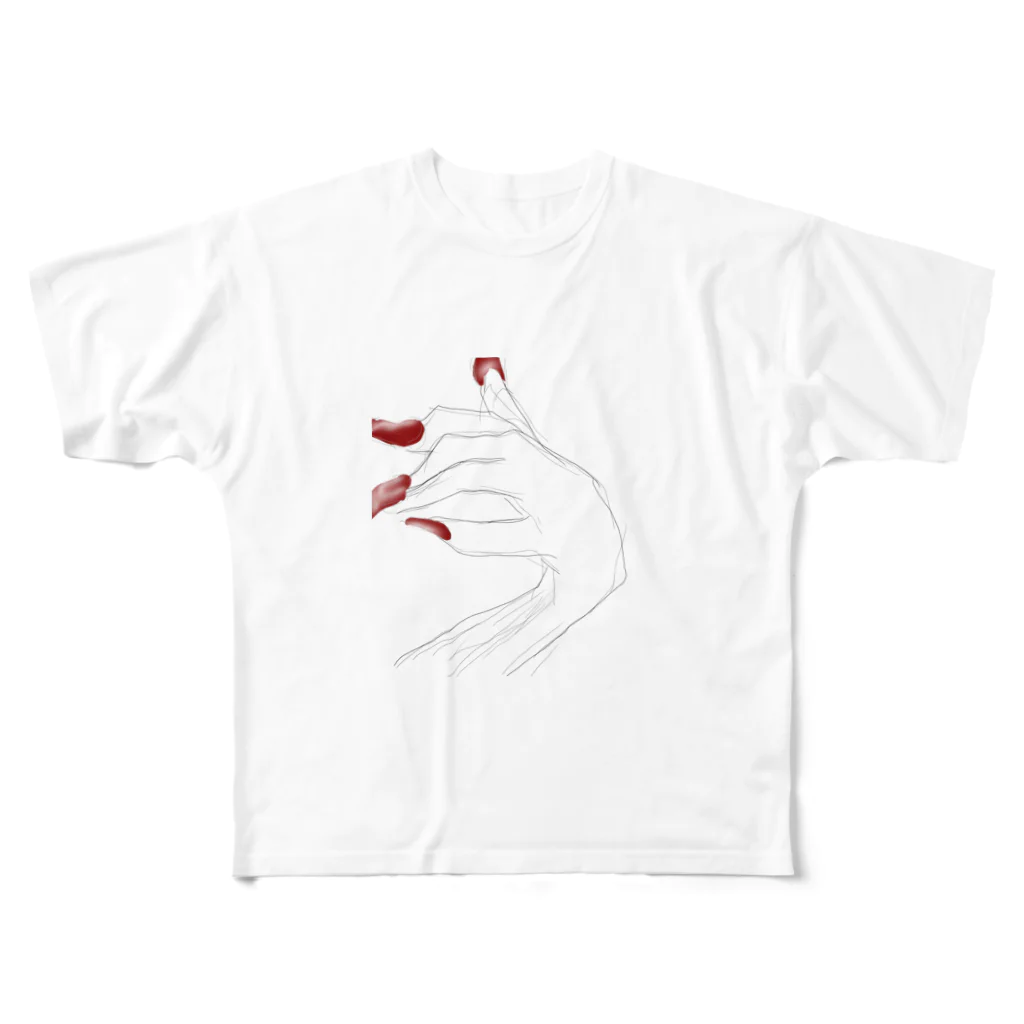 fbj5のネイル All-Over Print T-Shirt
