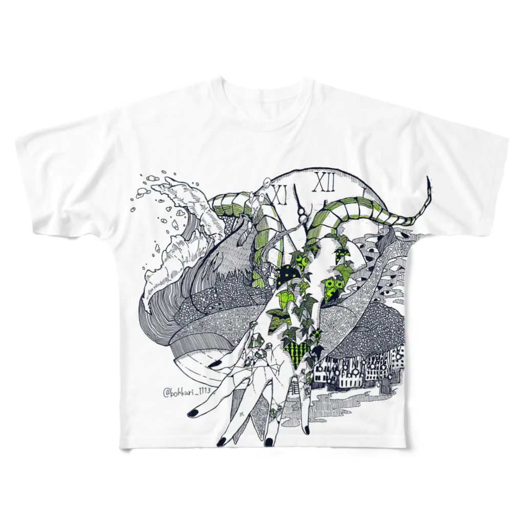 異星人生活日誌。のひび割れた私 All-Over Print T-Shirt