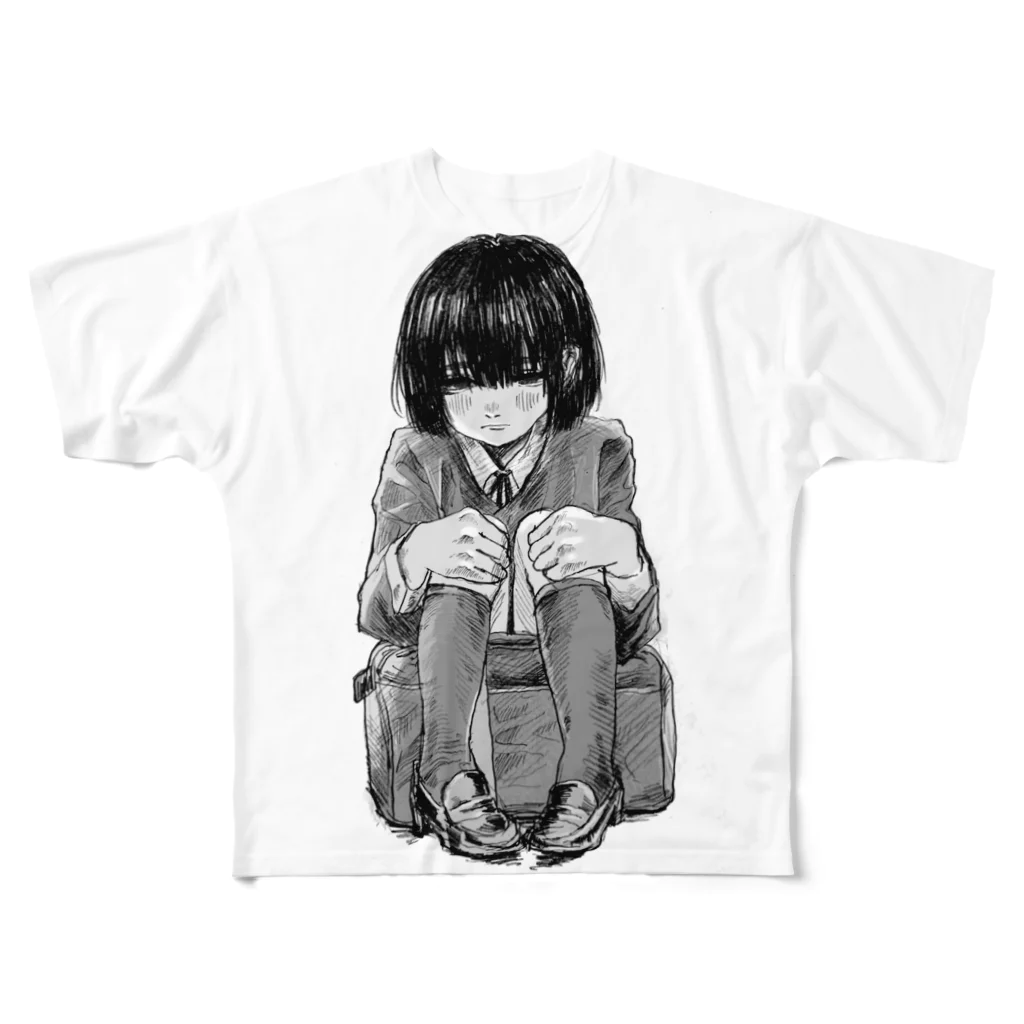 いしピの陰鬱な子 フルグラフィックTシャツ