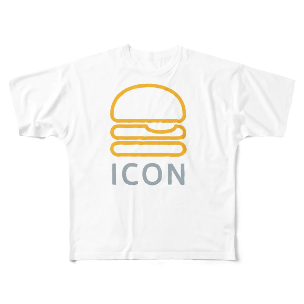 ICONのICONロゴ フルグラフィックTシャツ