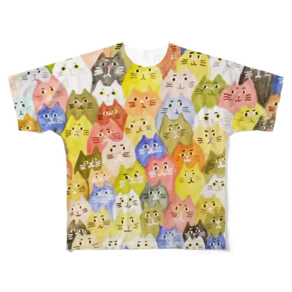 【Yuwiiの店】ゆぅぅぃーのぬこさま All-Over Print T-Shirt