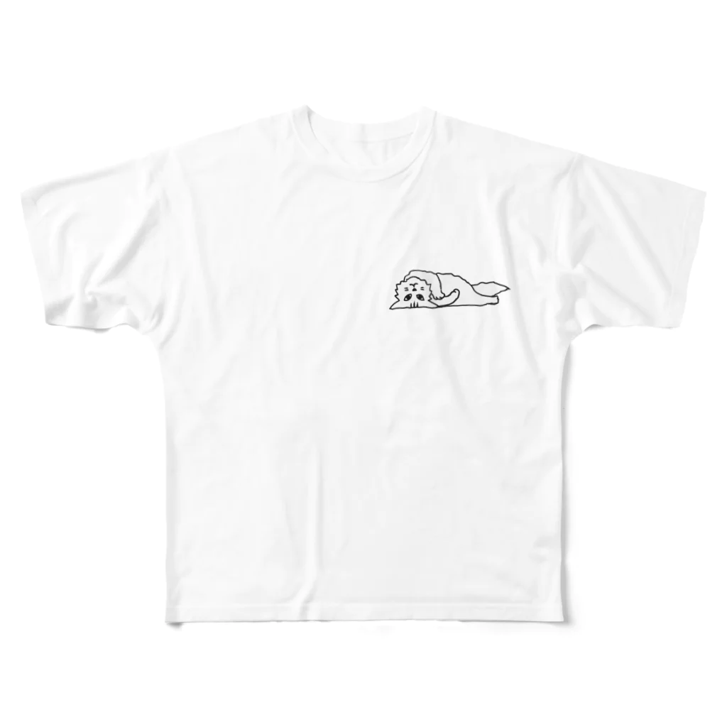 GYOGA猫の仰臥猫（改） フルグラフィックTシャツ