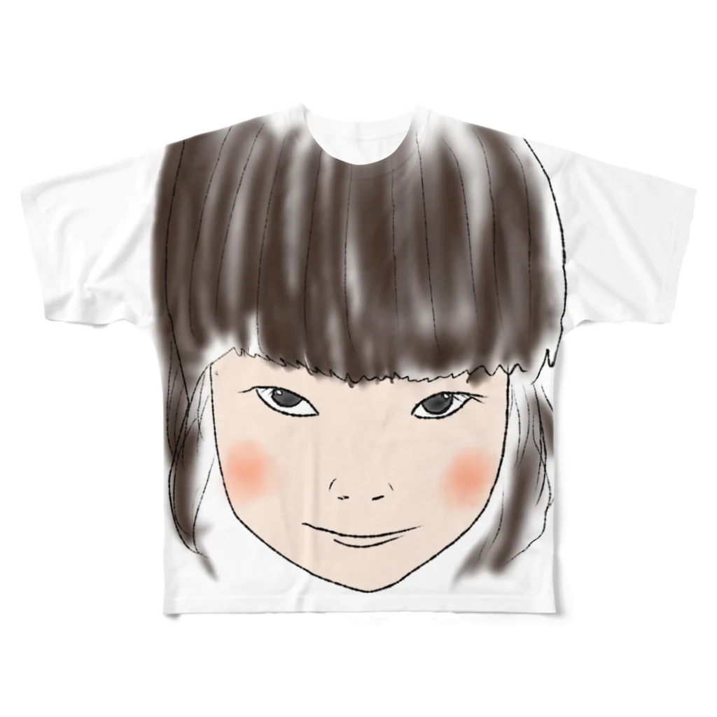 cropのするどい少女 All-Over Print T-Shirt