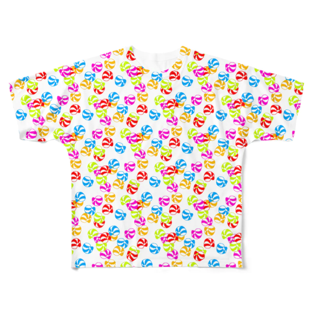 もやし人間のカラフルポップむきエビ All-Over Print T-Shirt