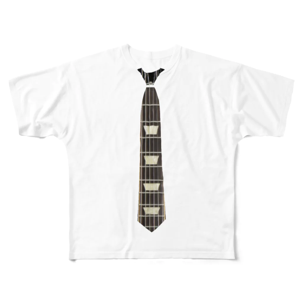 musicshop BOBの"ネック"タイ -  "neck"tie フルグラフィックTシャツ