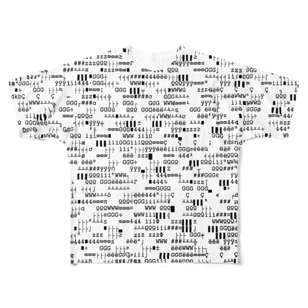 KiteruzeIの文字列 フルグラフィックTシャツ