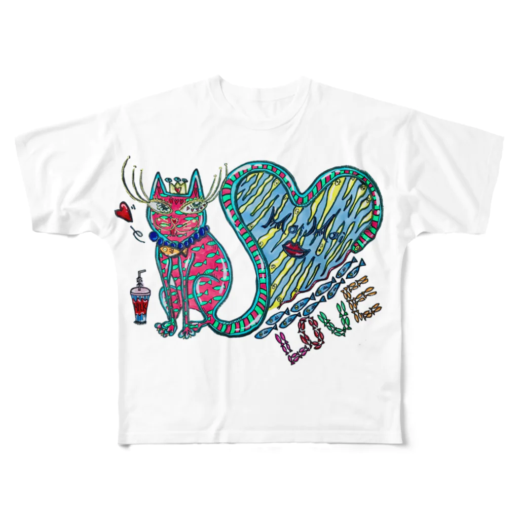 maimaice_creamの猫の神様 フルグラフィックTシャツ