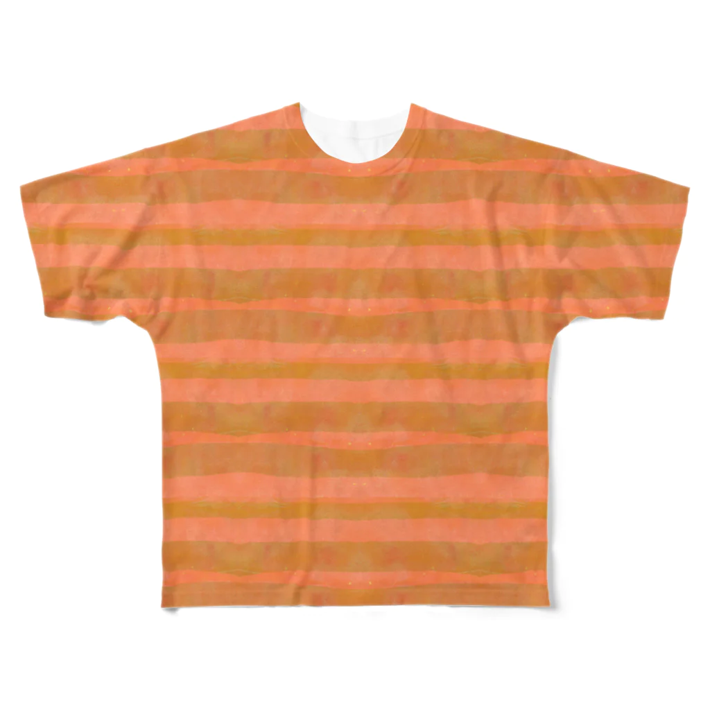 Yetiのストライプ All-Over Print T-Shirt