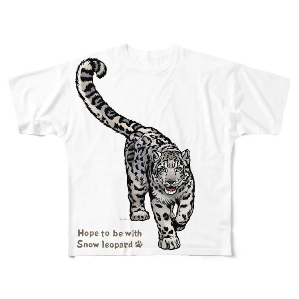 MUSEUM LAB SHOP MITのリクエストSnow leopard＊ユキヒョウ パート2 All-Over Print T-Shirt