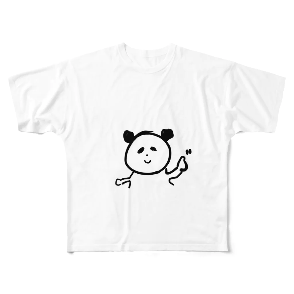 toki-tokiのパンダさん フルグラフィックTシャツ