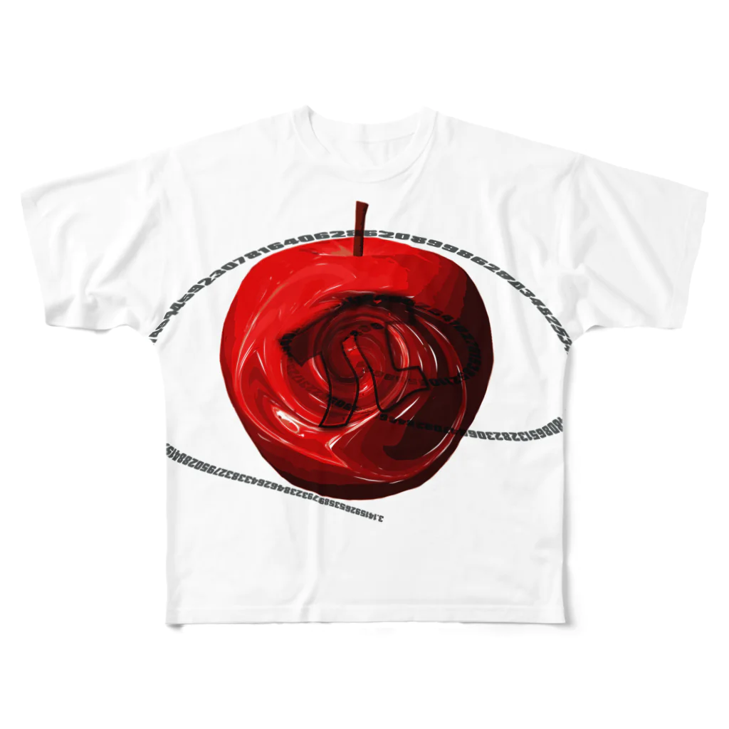 AURA_HYSTERICAのApple_Pi All-Over Print T-Shirt