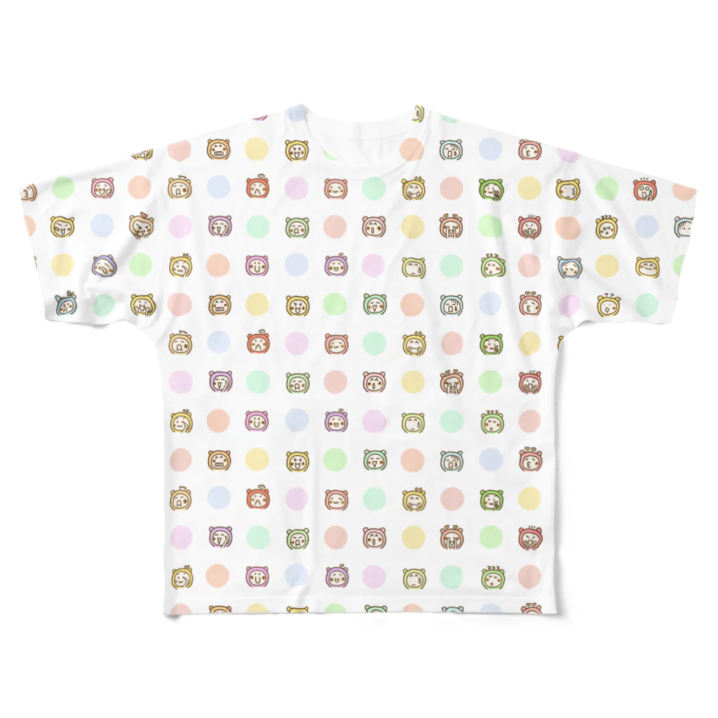 takopon_LINEの顔文字ぽこた大集合 All-Over Print T-Shirt