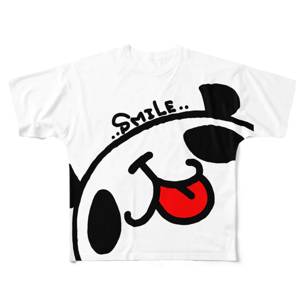 NEKOZE PANDAのねこぜパンダSMILE フルグラフィックTシャツ