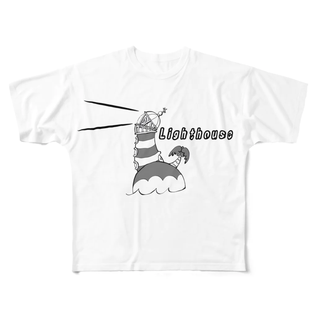 茶暮れの灯台くん All-Over Print T-Shirt