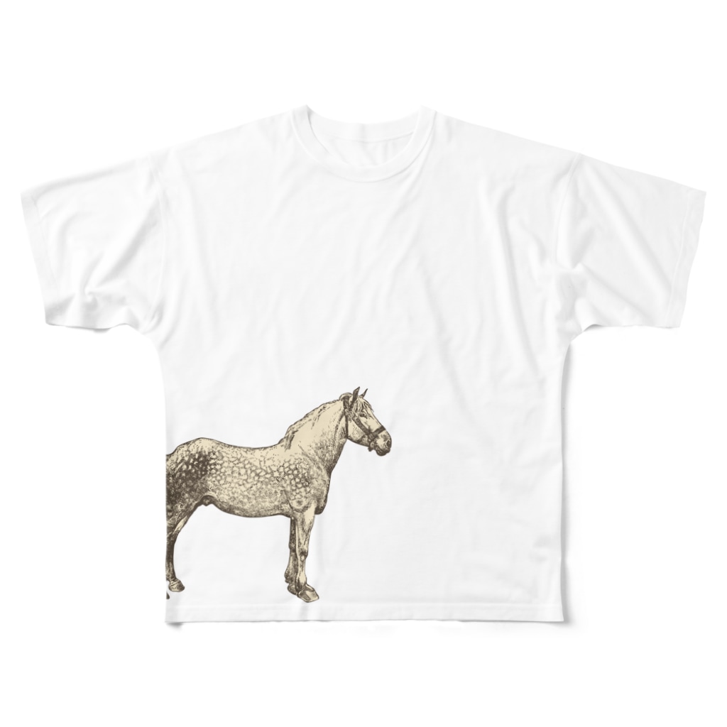 パカッパカッ お馬さん シュールな動物たち Zooooo のフルグラフィックtシャツ通販 Suzuri スズリ