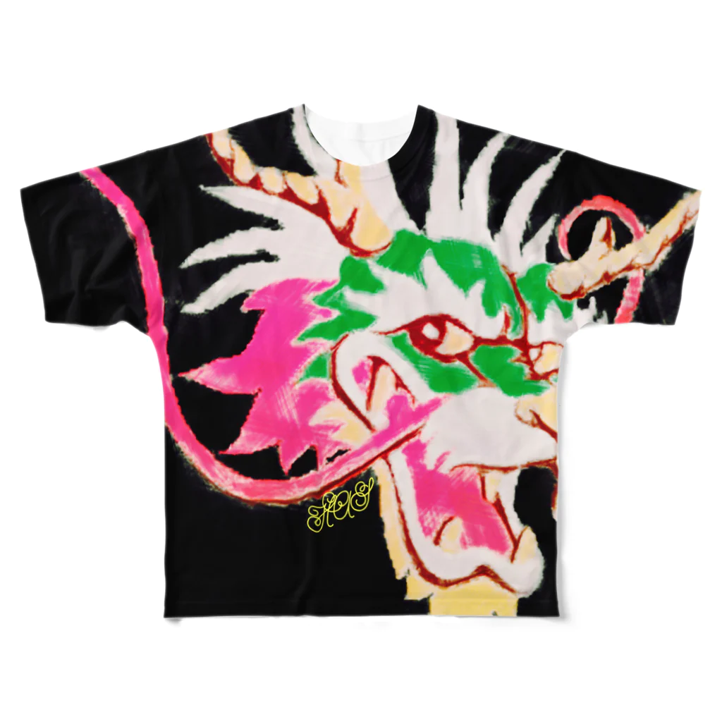 hide_and_seekのDragon🐲 All-Over Print T-Shirt