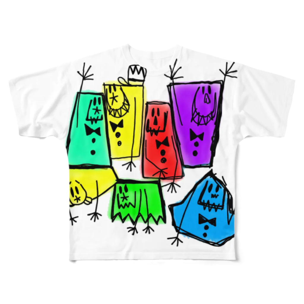 peacefulのデコとボコ All-Over Print T-Shirt