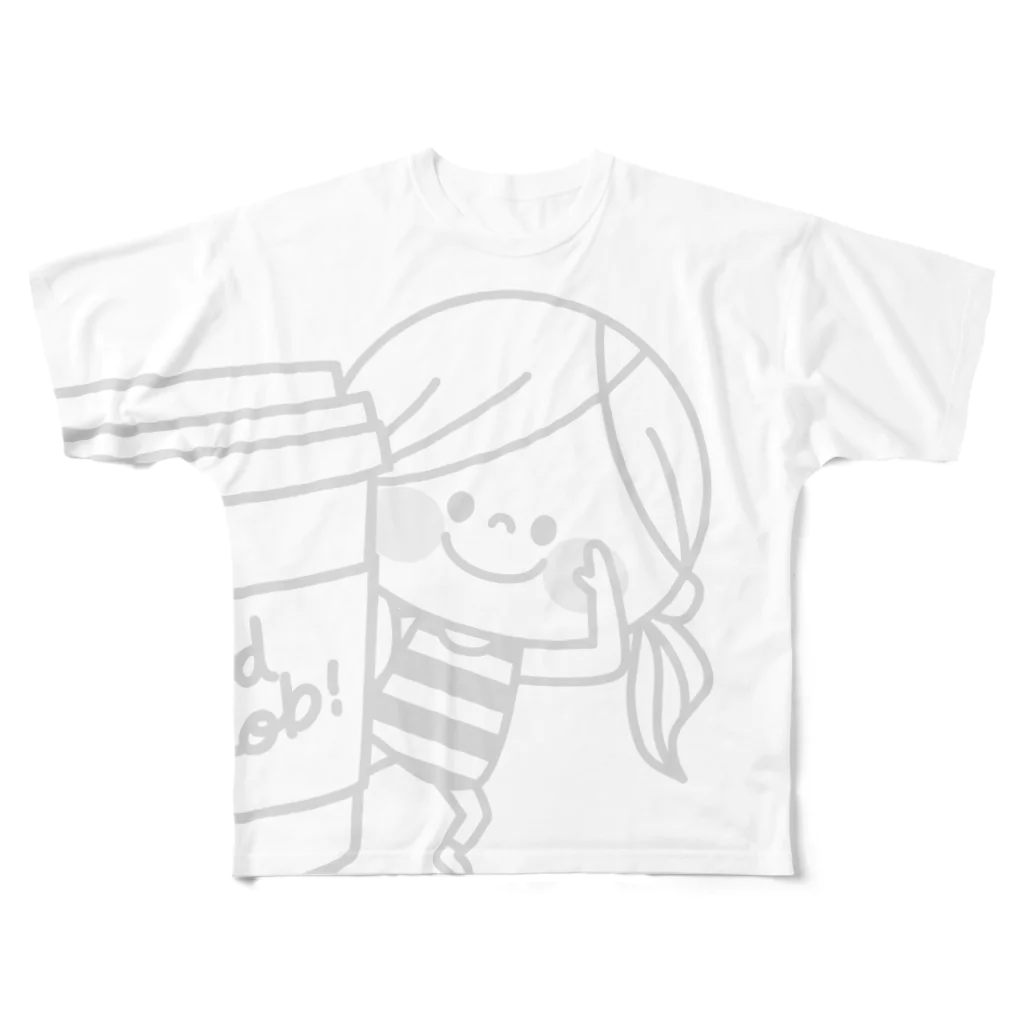 アグリム@かわ主婦スタンプ制作中のかわいい主婦の1日 グッジョブシンプル All-Over Print T-Shirt