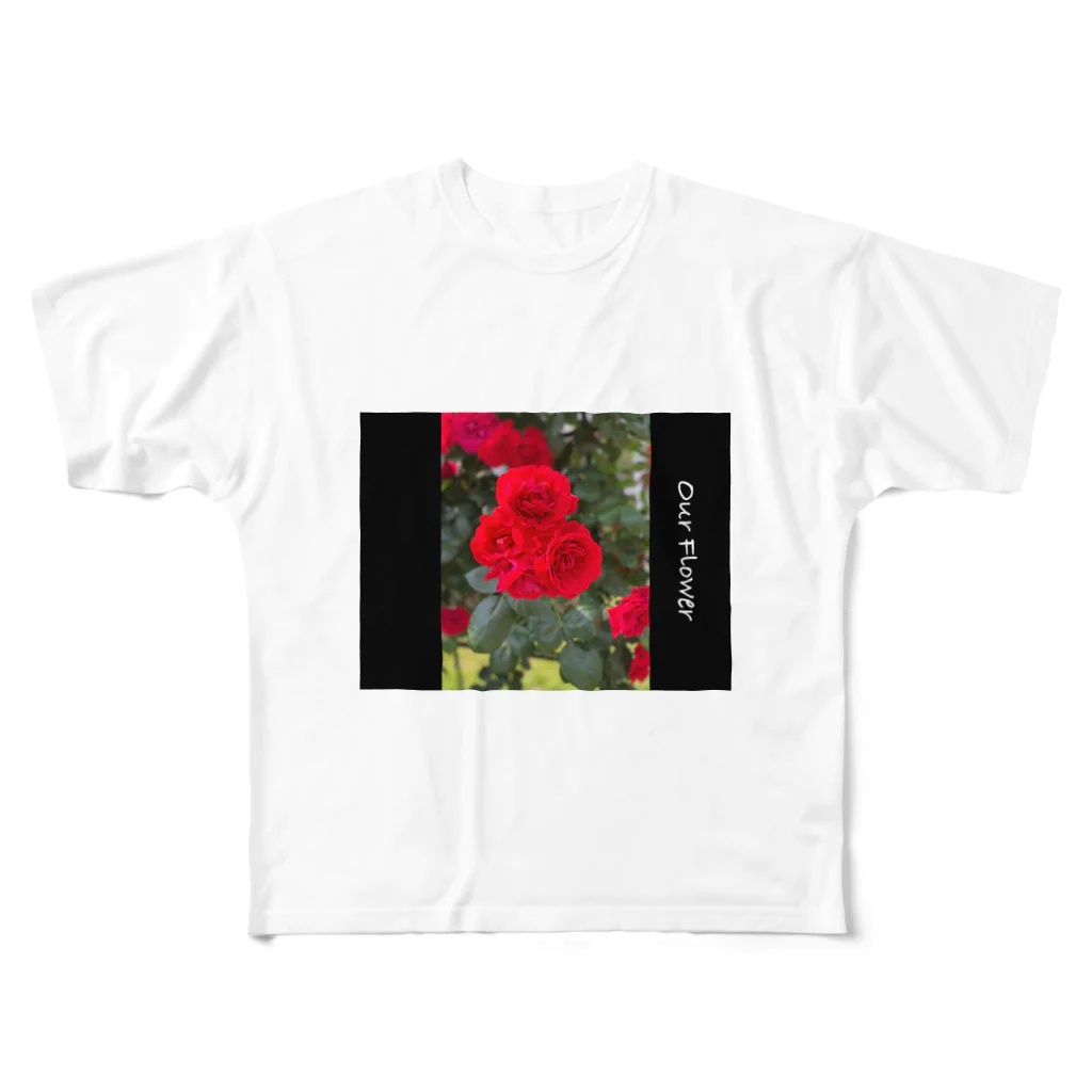 ゆりゆりのOur Flower All-Over Print T-Shirt