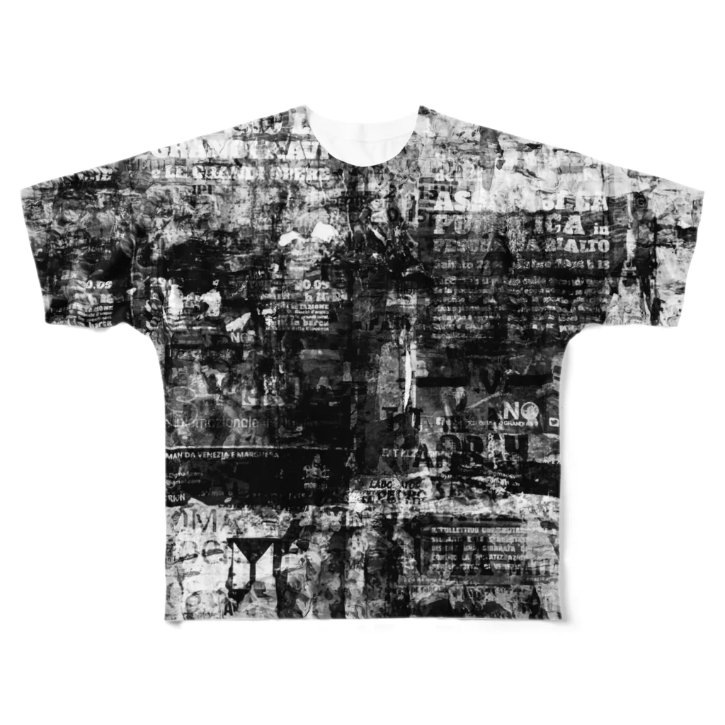 THE STRUGGLE IS REAL.のFULLGRAPHICA-MONOCHROME All-Over Print T-Shirt