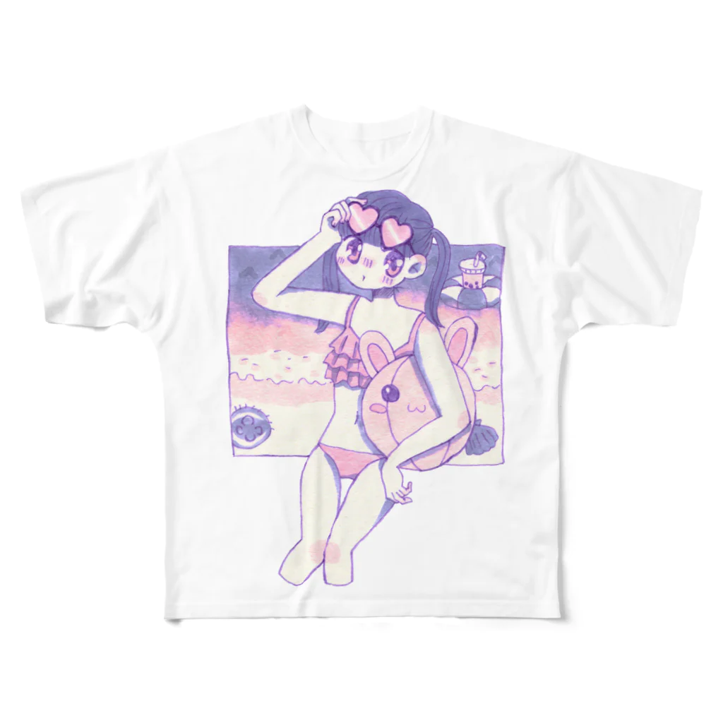 渡邊野乃香のお店の ゆめかわマリン All-Over Print T-Shirt