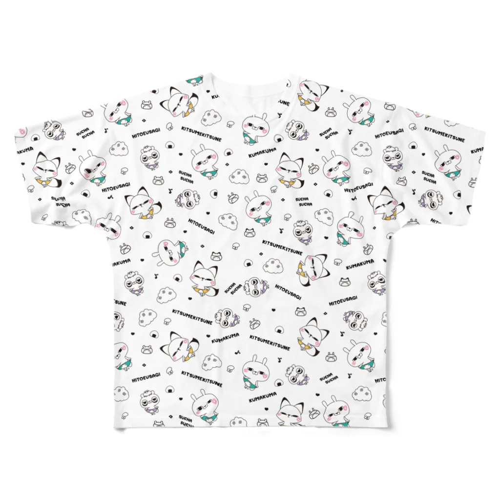 NEGI@トトくん・ひとえうさぎのひとえうさぎ  All-Over Print T-Shirt