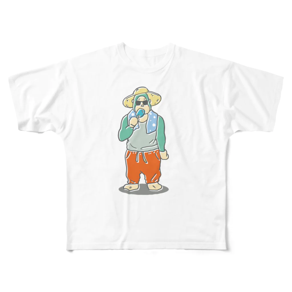 PoPoHouseのごりらのなつさん-アイス All-Over Print T-Shirt