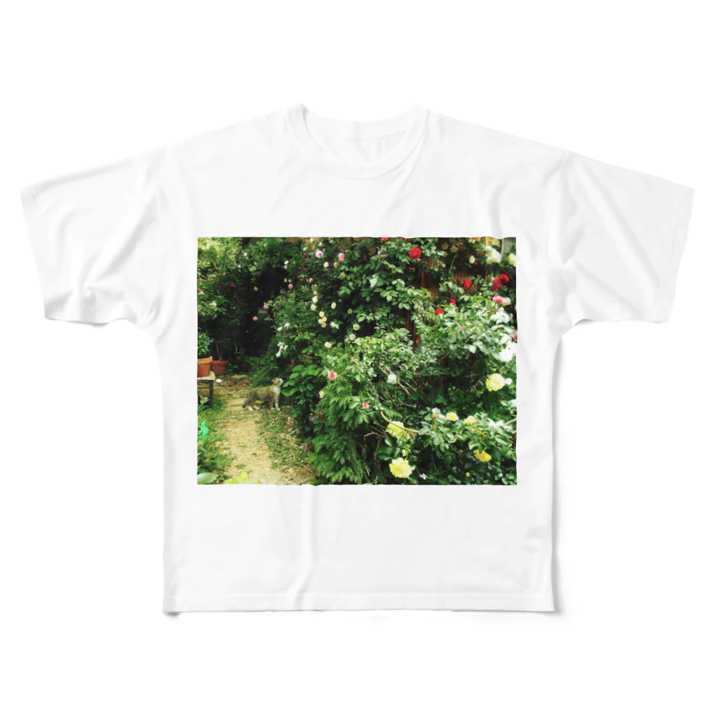 ひょうたん翠の小庭のまるみサン フルグラフィックTシャツ