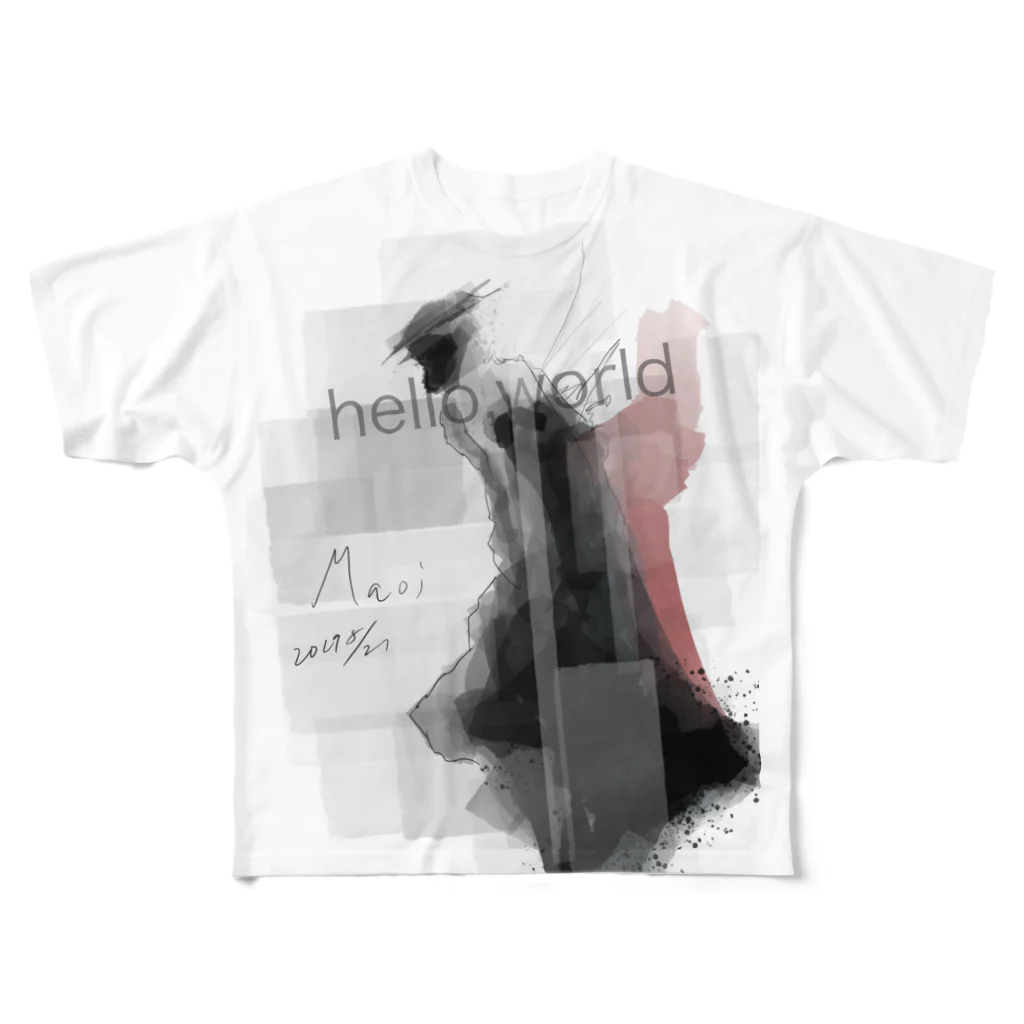 meastoreのhelloworld  フルグラフィックTシャツ