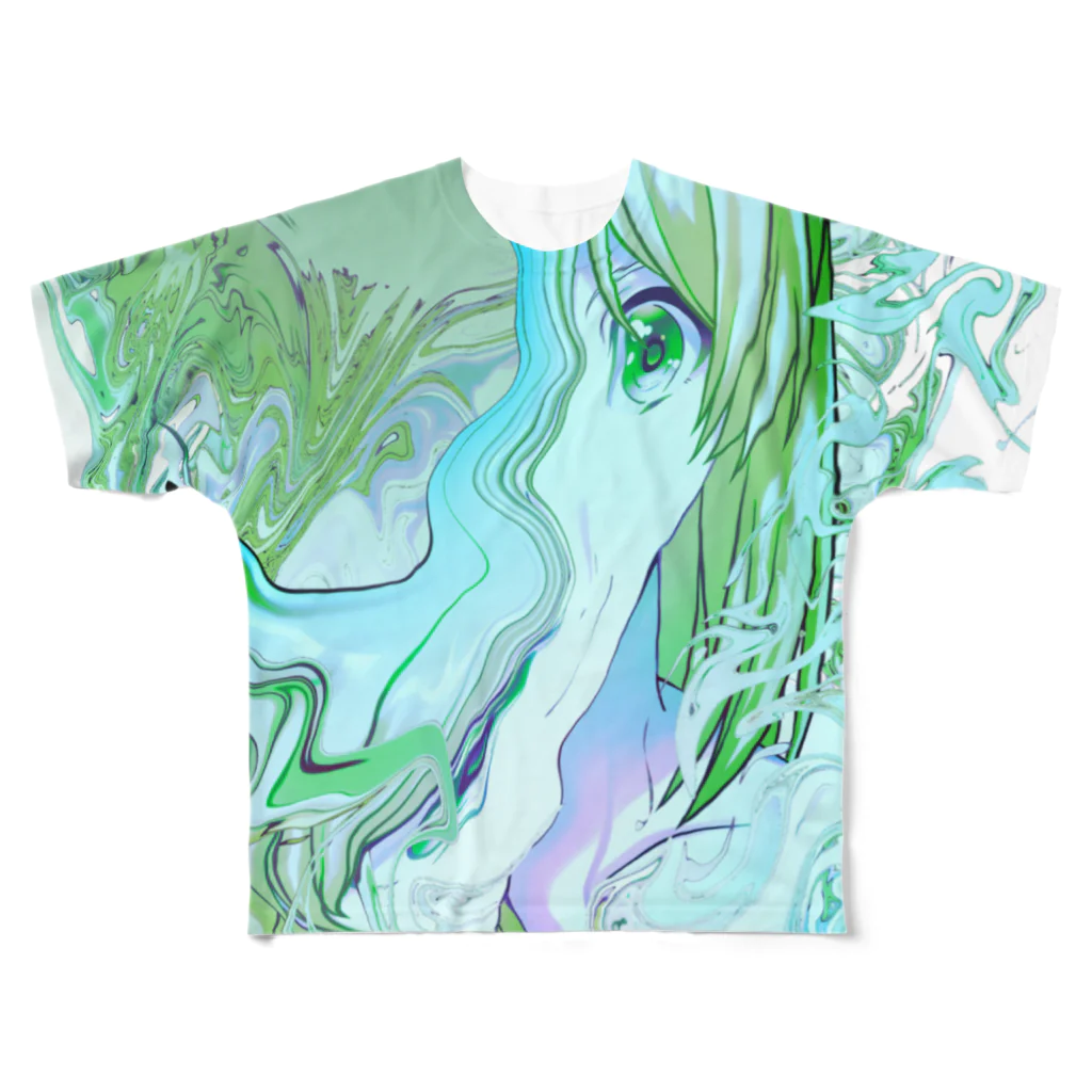 aiso momokaの（＾ν＾） All-Over Print T-Shirt