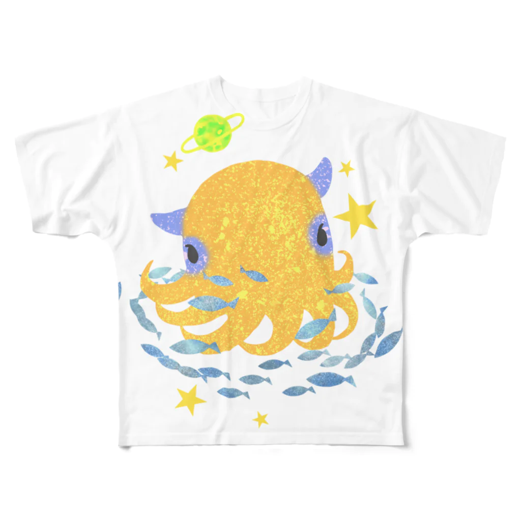 Bleaのメンダコ太陽系宇宙 All-Over Print T-Shirt