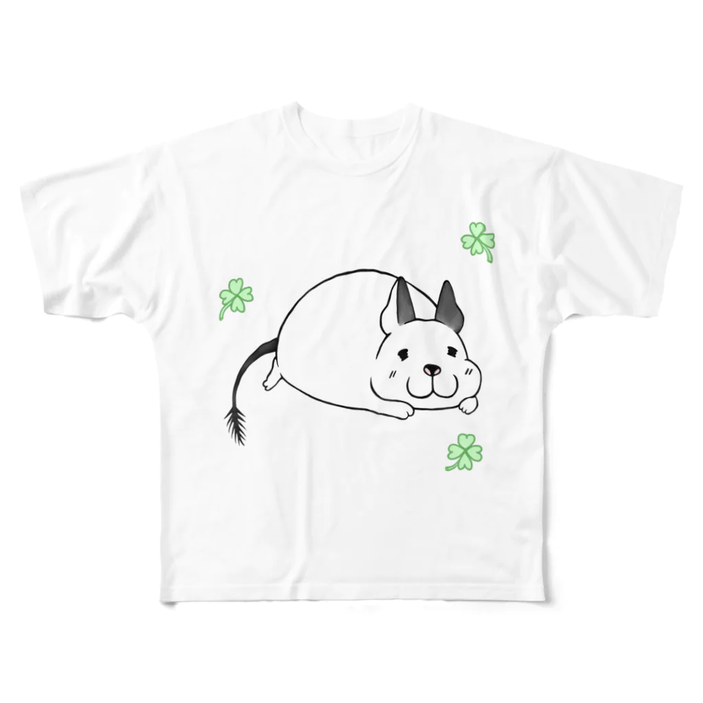 ぼたもちFactoryのコロコロ幸せデグー フルグラフィックTシャツ