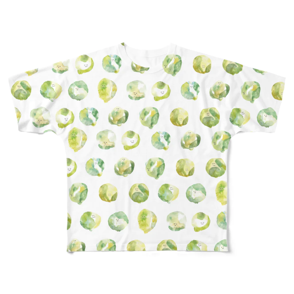 道草屋の芽キャベツ All-Over Print T-Shirt