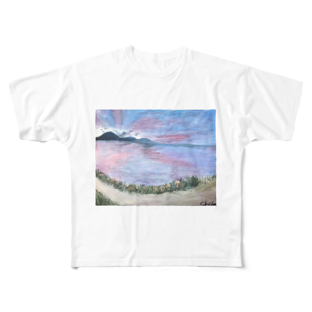skynailsのskyさん作！琵琶湖いえあ All-Over Print T-Shirt
