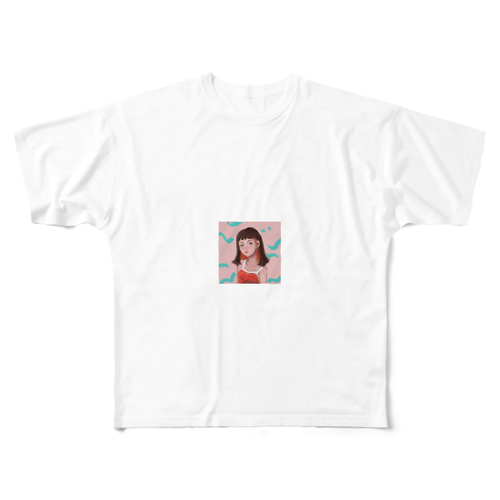 OKMYのサマーガール All-Over Print T-Shirt