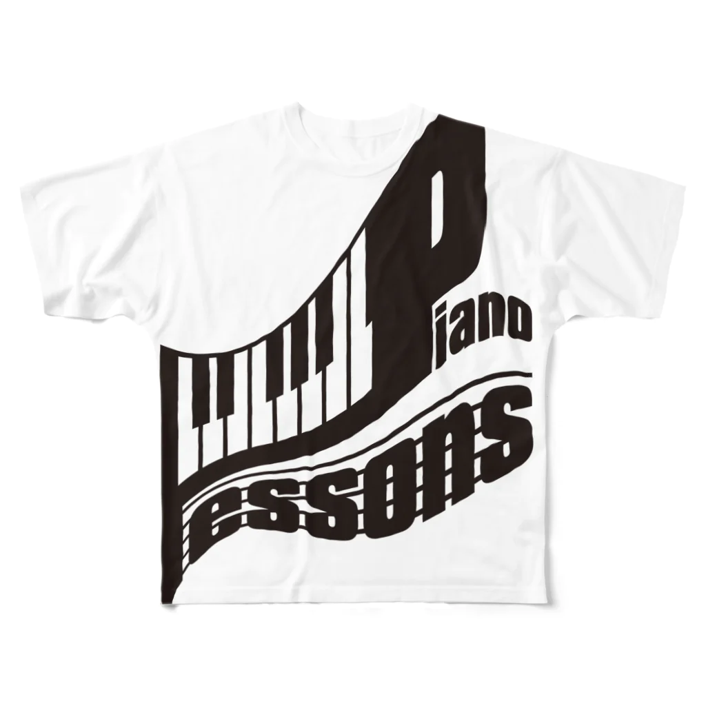 AURA_HYSTERICAのPIANO_LESSONS フルグラフィックTシャツ