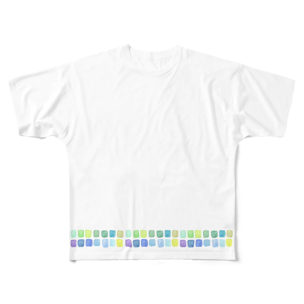 kasaiの水のタイルライン All-Over Print T-Shirt