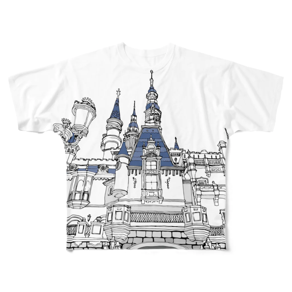 FREEDOMのcastle フルグラフィックTシャツ