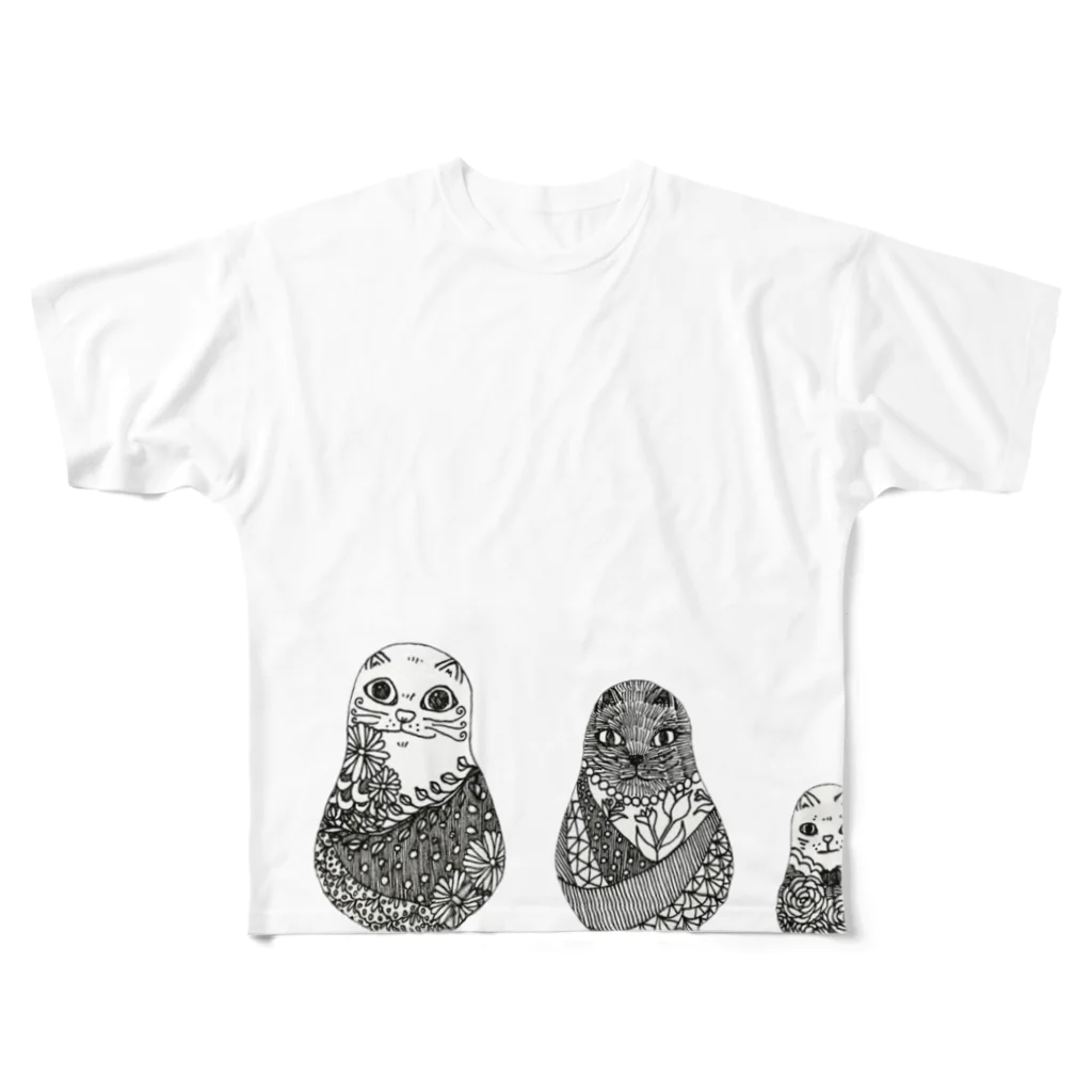 aya aceのネコリョーシカ All-Over Print T-Shirt