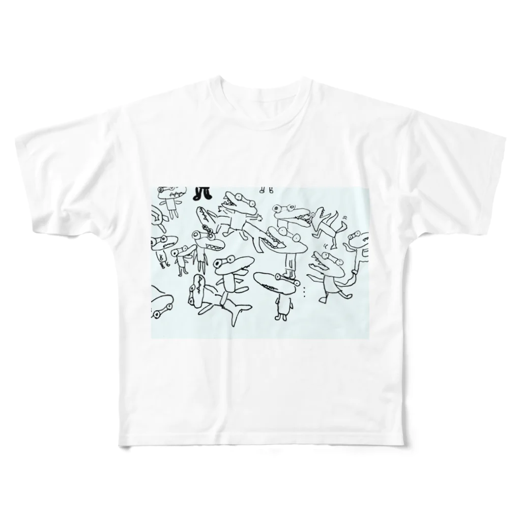 わかEのワニ All-Over Print T-Shirt