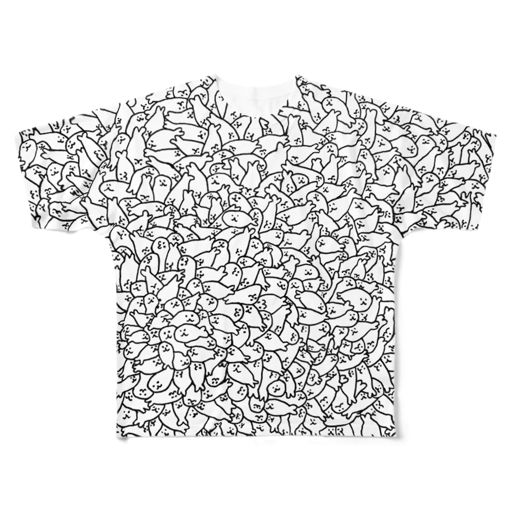 ねずはむのしょっぷの増殖するアザラシ All-Over Print T-Shirt