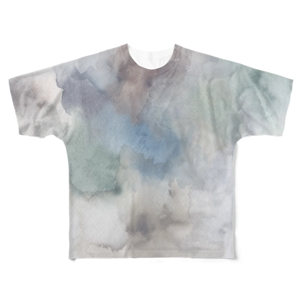 made blueのWatercolor art フルグラフィックTシャツ