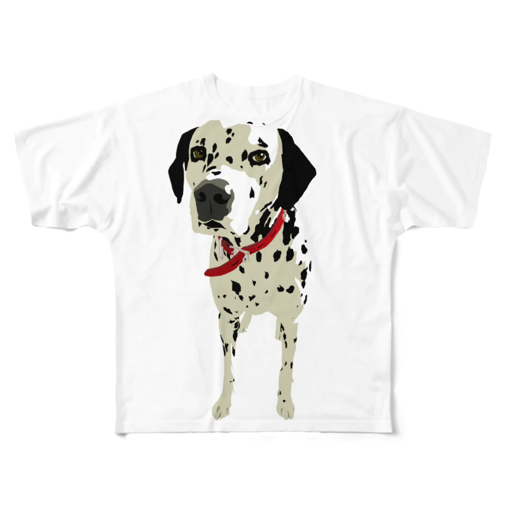 IT DesignのWalk with Dalmatian フルグラフィックTシャツ