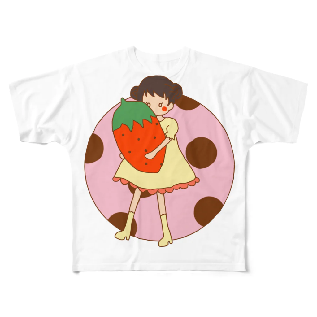 もえこのストロベリーガール フルグラフィックTシャツ